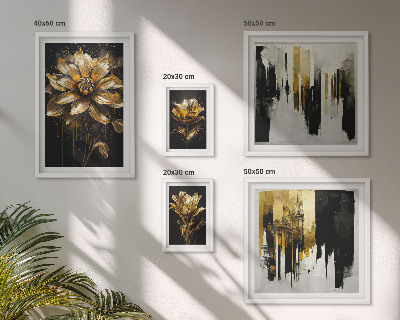 Set di 5 quadri Motivi floreali, eleganza, modernità