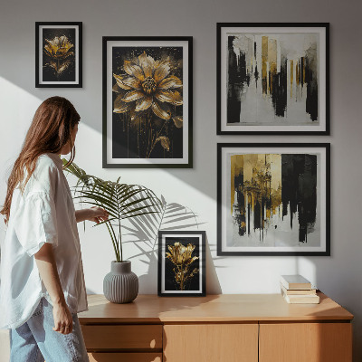Set di 5 quadri Motivi floreali, eleganza, modernità
