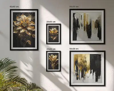 Set di 5 quadri con motivi floreali in stile moderno ed elegante
