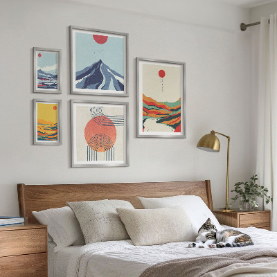 Set di quadri incorniciati Paesaggi montani astratti