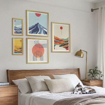 Set di quadri incorniciati Paesaggi montani astratti