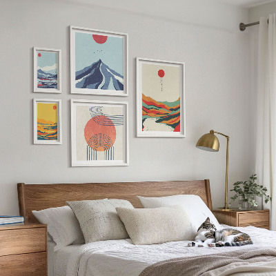 Set di quadri incorniciati Paesaggi montani astratti
