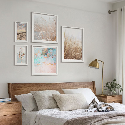 Set di 5 quadri Paesaggi etnici bohémien naturali