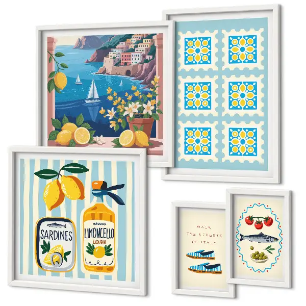 Set di quadri incorniciati con design in stile cucina italiana