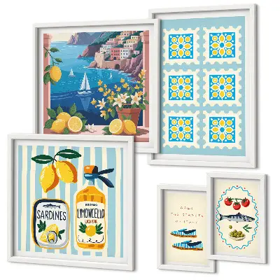 Set di quadri incorniciati con design in stile cucina italiana