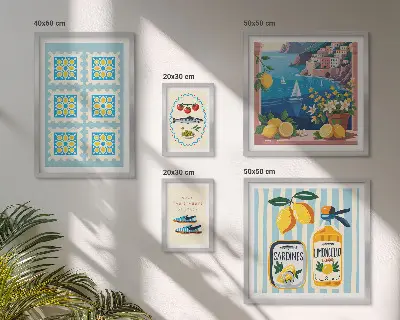 Set di quadri incorniciati con design in stile cucina italiana