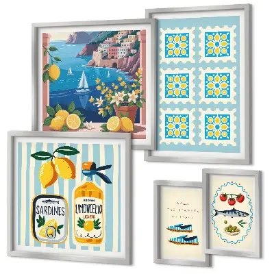 Set di quadri incorniciati con design in stile cucina italiana