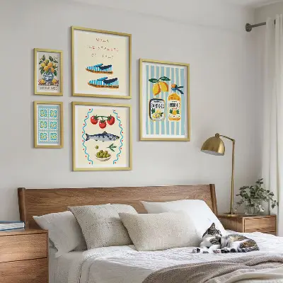 Quadro cucina italiana agli agrumi con cornice