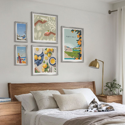 Set di 5 quadri Vacanze italiane Amalfi Capri