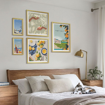 Set di 5 quadri Vacanze italiane Amalfi Capri