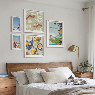 Set di 5 quadri Vacanze italiane Amalfi Capri