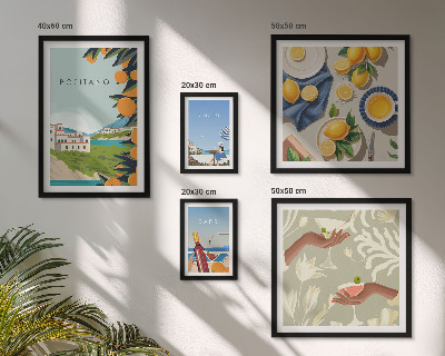 Set di 5 quadri Vacanze italiane Amalfi Capri