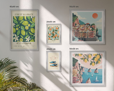 Set di 5 quadri Vacanza ai frutti tropicali