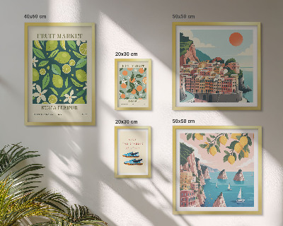 Set di 5 quadri Vacanza ai frutti tropicali