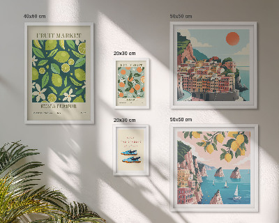 Set di 5 quadri Vacanza ai frutti tropicali