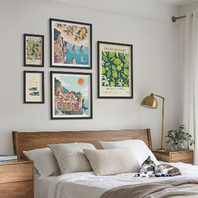 Set di 5 quadri Vacanza ai frutti tropicali