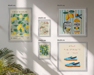Set di quadri incorniciati Ispirazioni fruttate dal sapore vintage