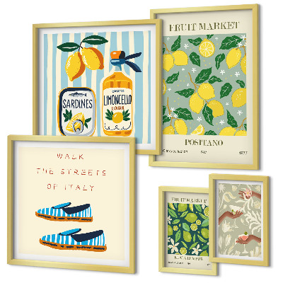 Set di quadri incorniciati Ispirazioni fruttate dal sapore vintage