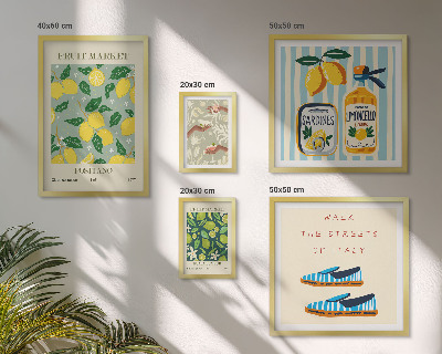 Set di quadri incorniciati Ispirazioni fruttate dal sapore vintage