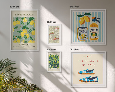 Set di quadri incorniciati Ispirazioni fruttate dal sapore vintage
