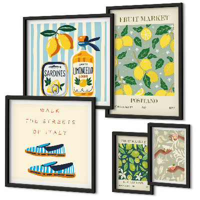 Set di quadri incorniciati Ispirazioni fruttate dal sapore vintage