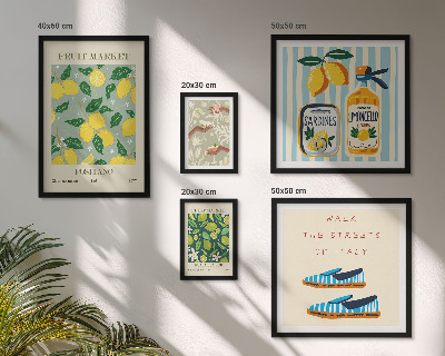 Set di quadri incorniciati Ispirazioni fruttate dal sapore vintage