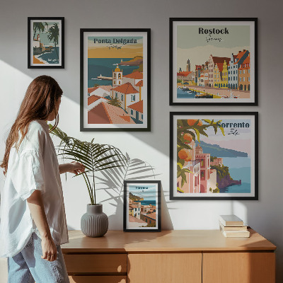 Set di quadri incorniciati Paesaggi urbani europei