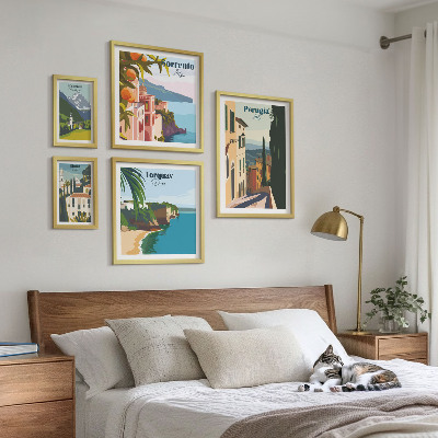 Polittico con cornice Pittoresche cittadine italiane