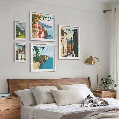 Polittico con cornice Pittoresche cittadine italiane