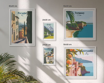 Polittico con cornice Pittoresche cittadine italiane