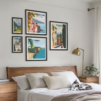 Polittico con cornice Pittoresche cittadine italiane