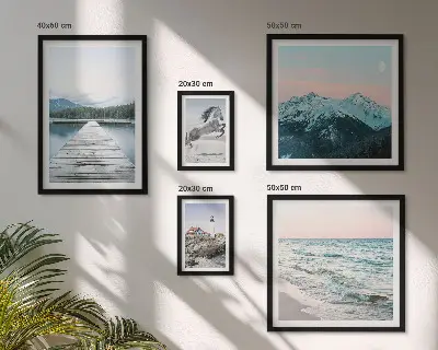 Set di quadri incorniciati con decorazioni di paesaggi naturali
