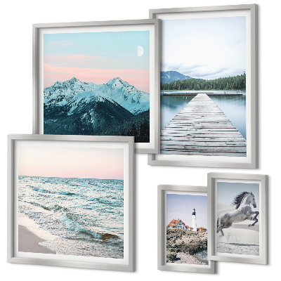 Set di quadri incorniciati decorazioni di paesaggi naturali