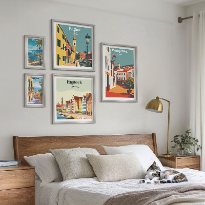 Set di quadri incorniciati Architettura e vedute di città europee