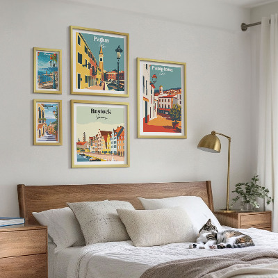 Set di quadri incorniciati Architettura e vedute di città europee