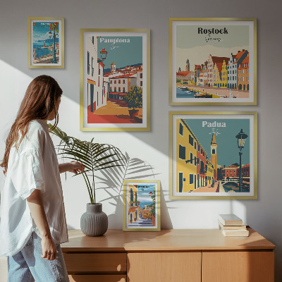 Set di quadri incorniciati Architettura e vedute di città europee