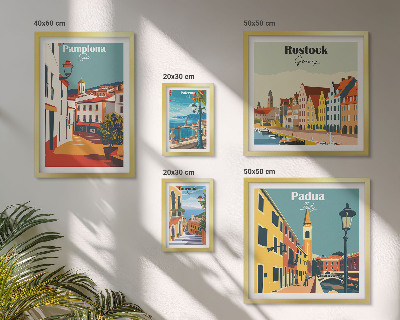 Set di quadri incorniciati Architettura e vedute di città europee