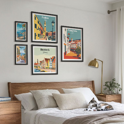 Set di quadri incorniciati Architettura e vedute di città europee