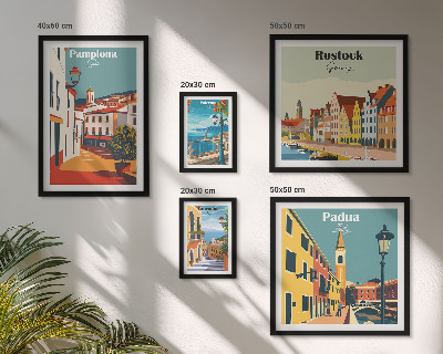 Set di quadri incorniciati Architettura e vedute di città europee