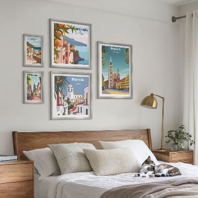 Polittico con cornice architettura delle città europee