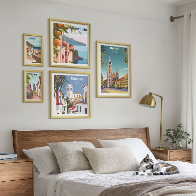 Polittico con cornice architettura delle città europee