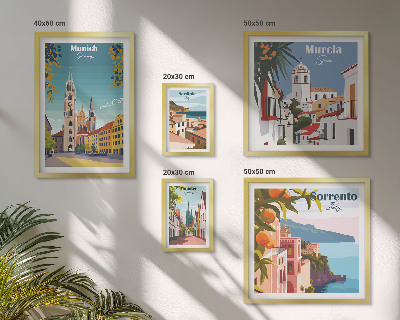 Polittico con cornice architettura delle città europee