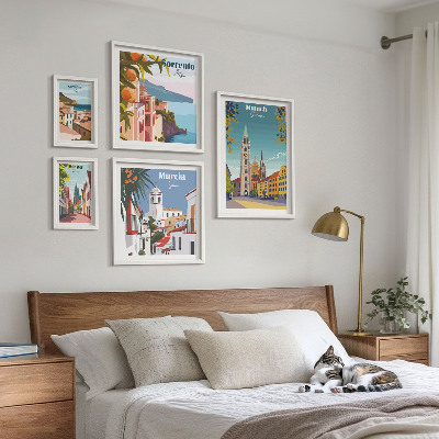 Polittico con cornice architettura delle città europee