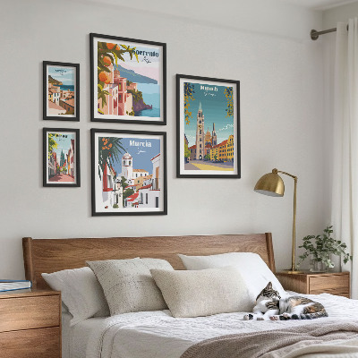 Polittico con cornice architettura delle città europee
