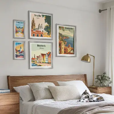 Paesaggi delle città europee set di 5 quadri