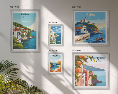 Set di 5 quadri Paesaggi delle isole greche