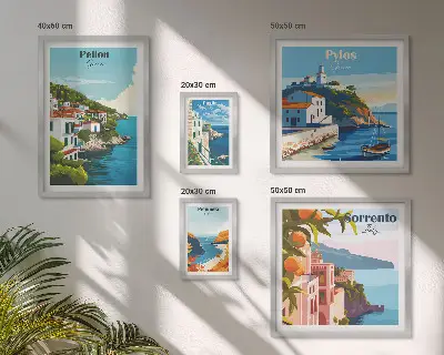 Paesaggi delle isole greche set di 5 quadri