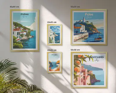 Paesaggi delle isole greche set di 5 quadri
