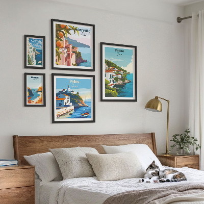 Set di 5 quadri Paesaggi delle isole greche
