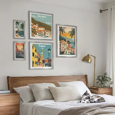 Paesaggi delle città europee set da 5 quadri